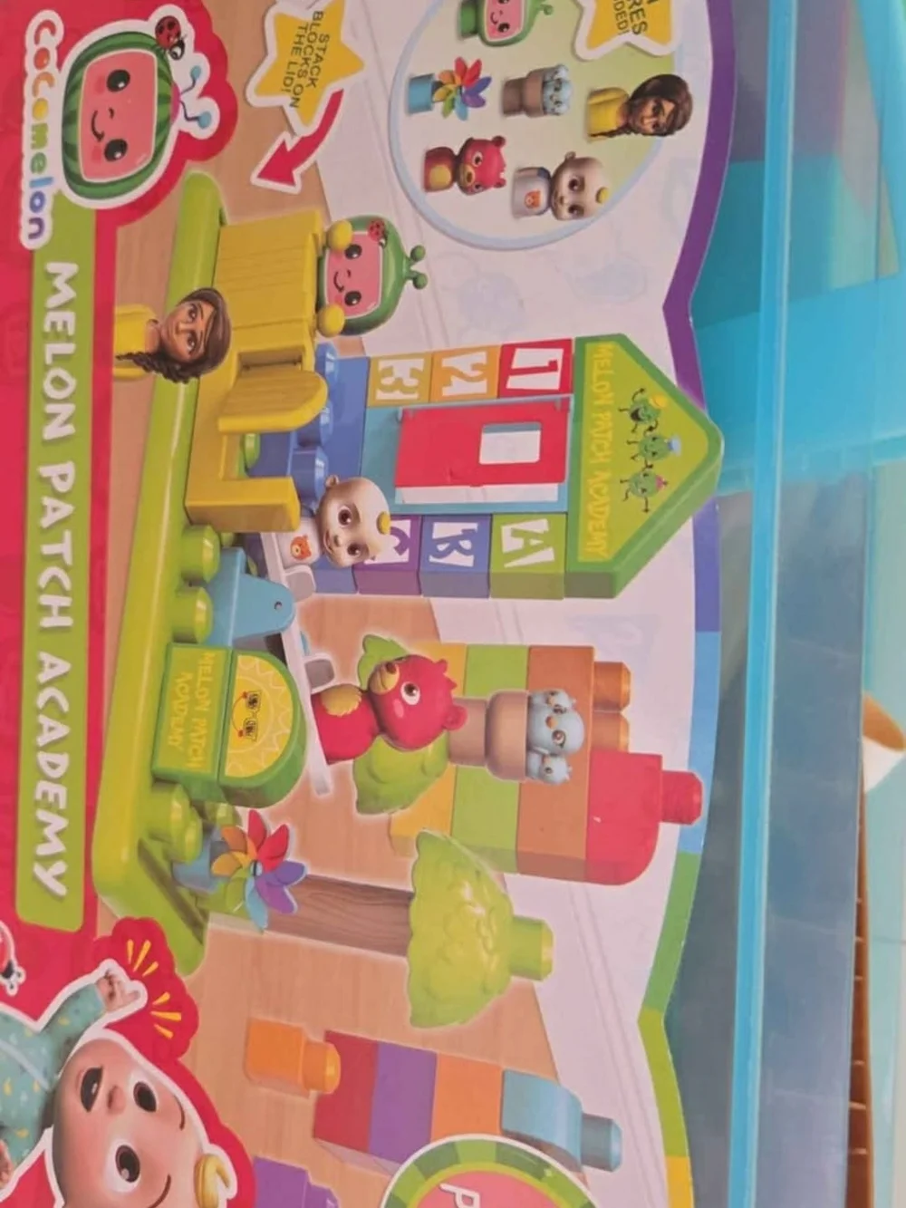 Pink Toy Shopping Cart with Interactive Laptop, Builting Blocks and Train Set